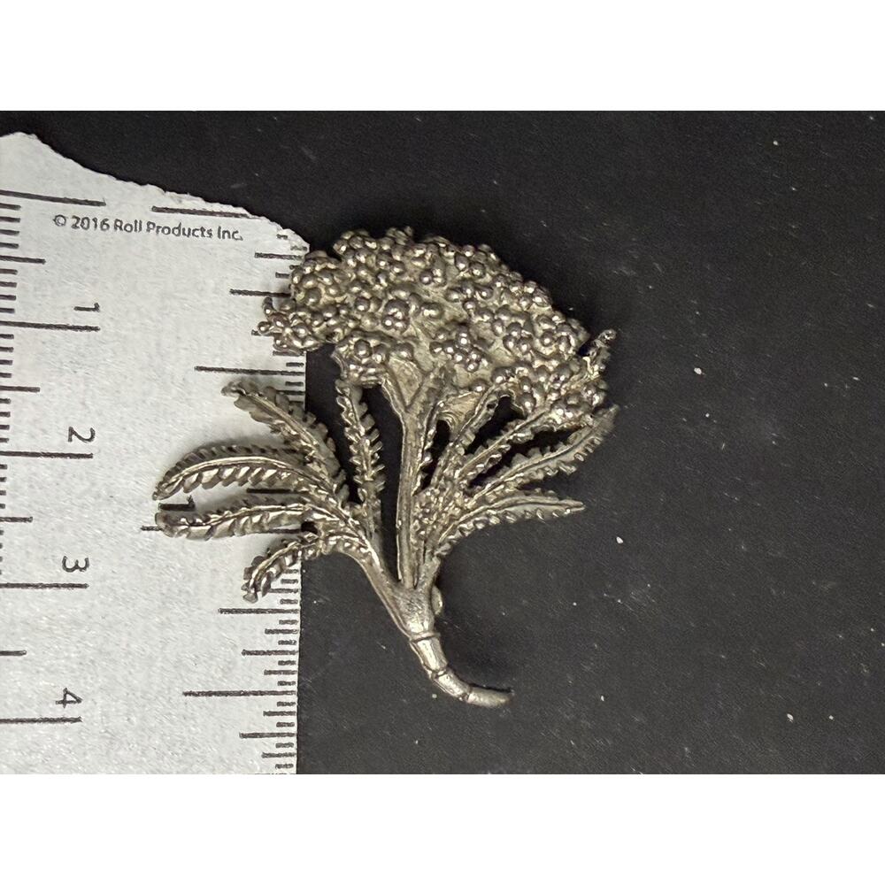 Kjk New York Flower Brooch And Pendant Silvertone